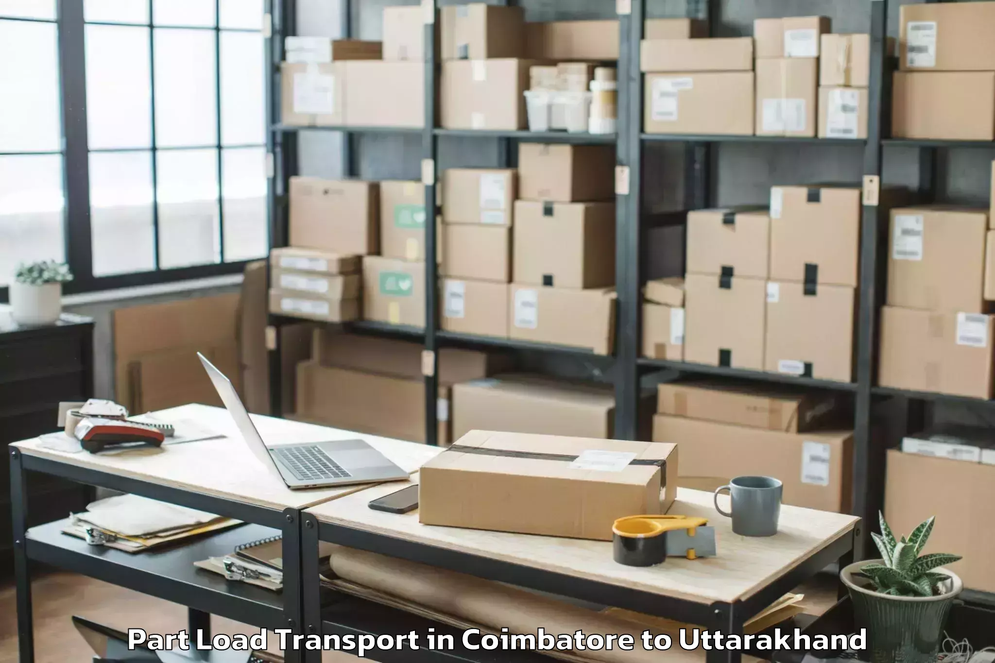 Book Your Coimbatore to Jonk Part Load Transport Today